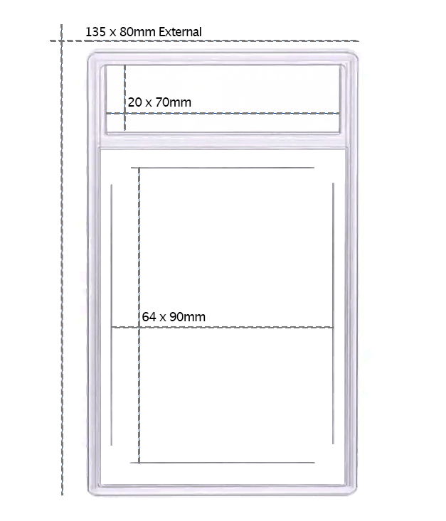 35pt Clear PSA Style Empty Card Slab for Standard Sports Cards - Caseforceco