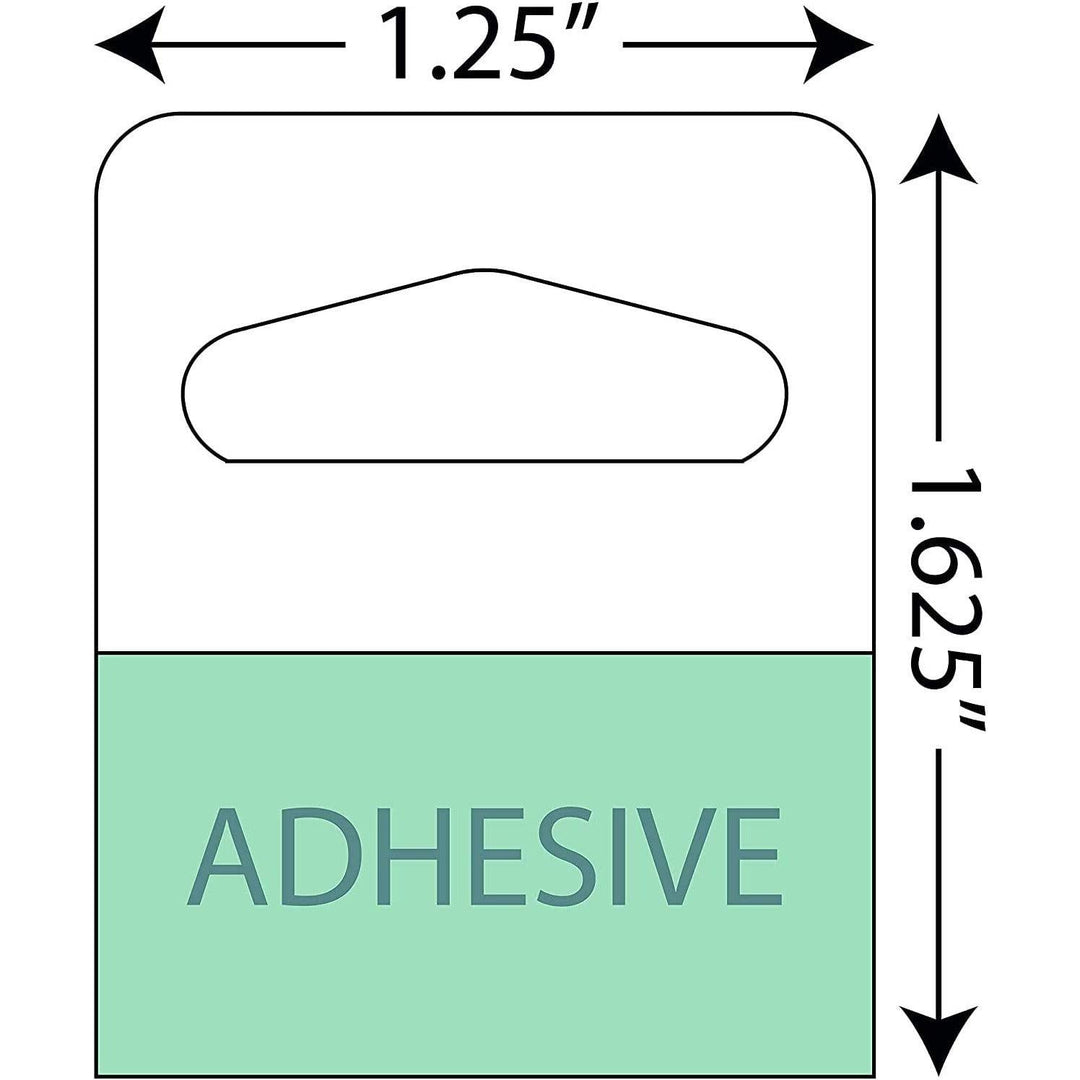 Slot Hole Adhesive Hang Tabs (100 Count) - Caseforceco